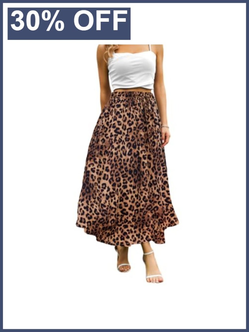 Maxi Skirt with Pockets Long Midi Length Flowy Full Skirt